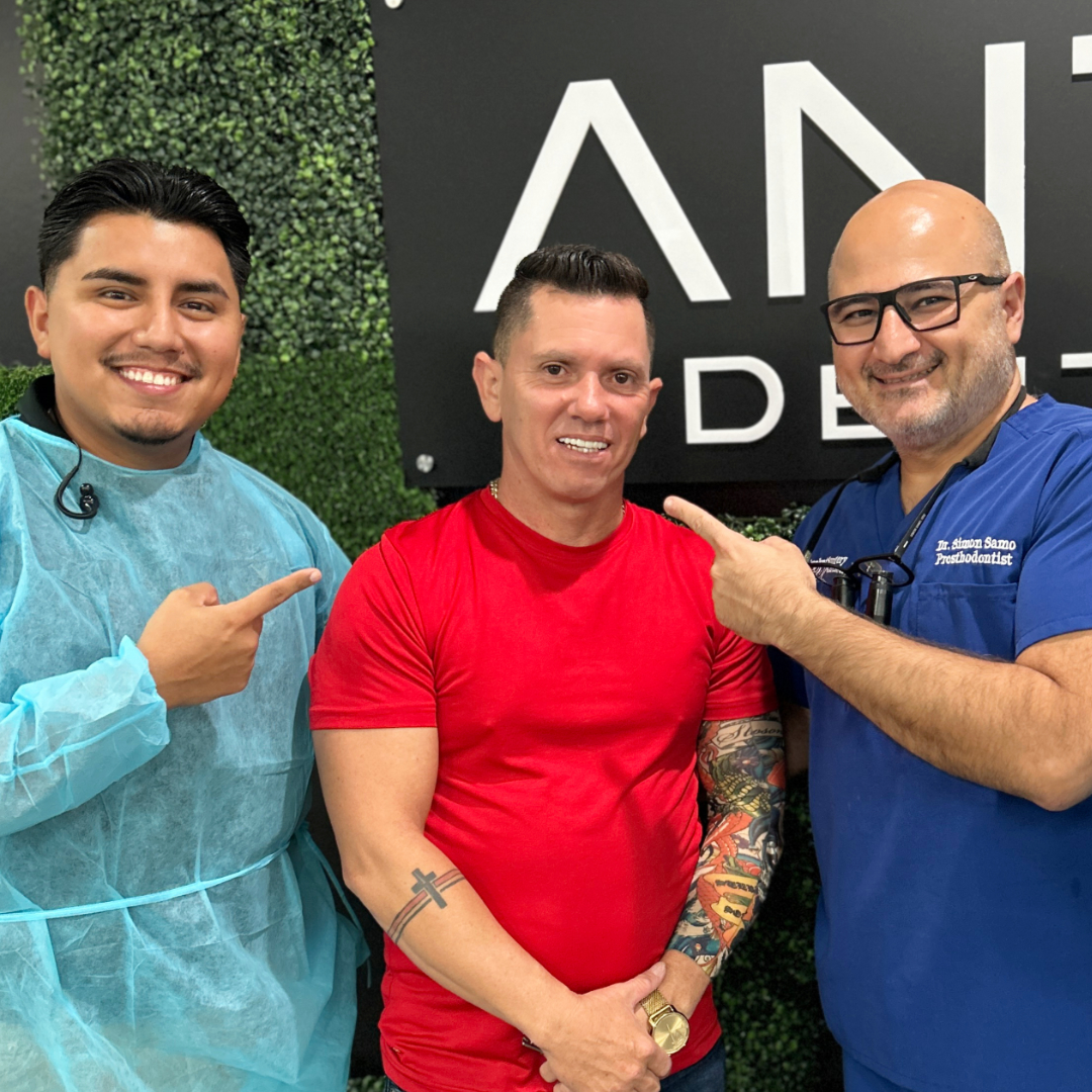 Patient happy with his Dentures Patients at Antoine Dental Center